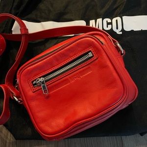MCQ Alexander McQueen Loveless Riot Red Crossbody Camera Bag